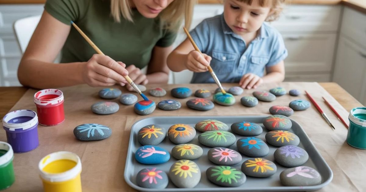 Rock Painting Activities Outdoors for Children